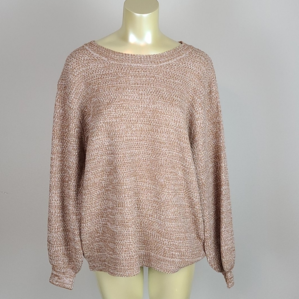 Deep Camel Crew Neck Sweater - Picture 3 of 4